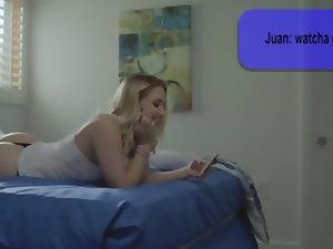 Blonde and very sexy teen gets fucked they way she wanted